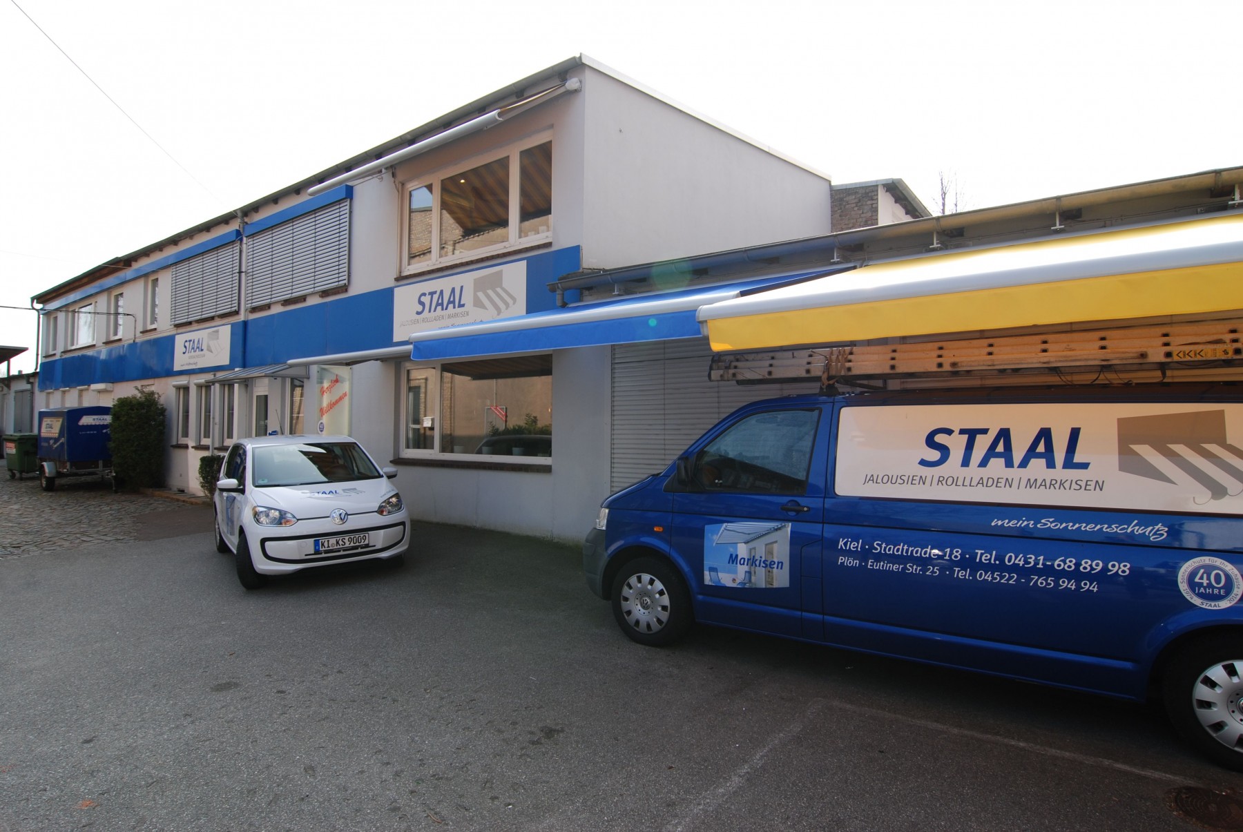 Der Hauptbetrieb von Staal Rollladen und Sonnenschutz in Kiel